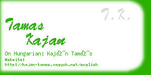 tamas kajan business card